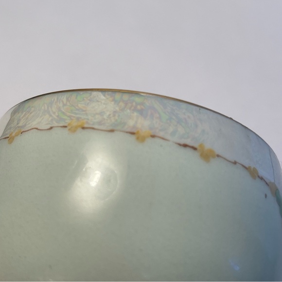 Antique Hermann Ohme Opalescent Hand Painted Violets Tea Cup Germany 1900 - Picture 9 of 11